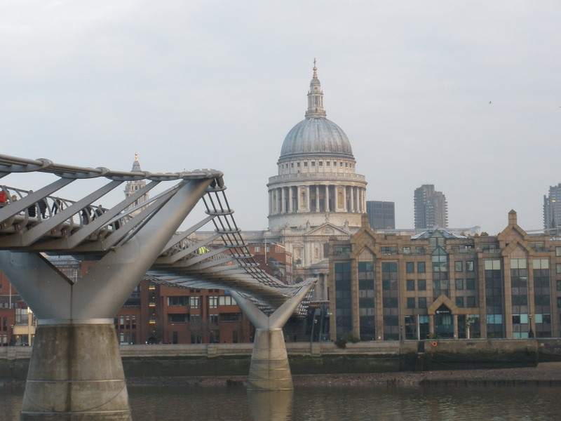 The Millenium Bridge over the River Thames